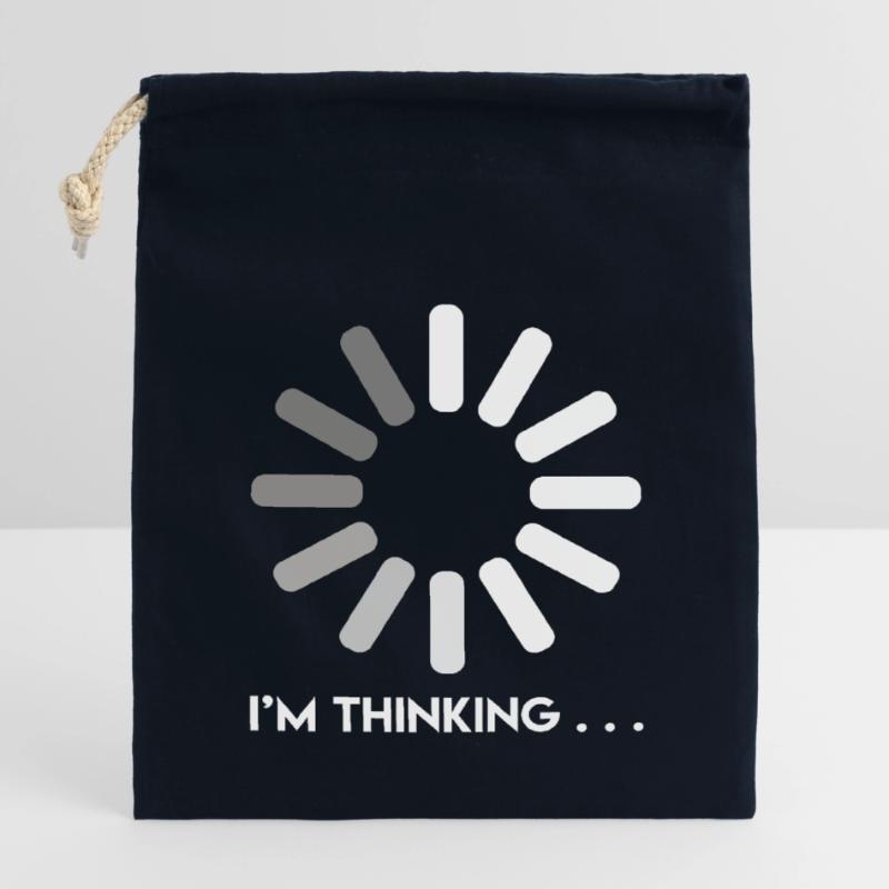 Programmierer Witz ich denke nach Coder Verschließbarer Geschenkbeutel aus Baumwolle (14x20cm)