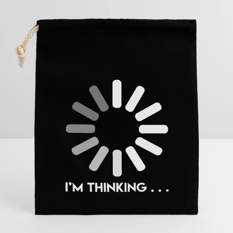 Programmer joke I think after Coder Closable cotton gift bag (14x20cm)