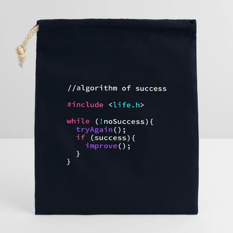 Algorithmus Erfolg Programmierer Programmcode Verschließbarer Geschenkbeutel aus Baumwolle (14x20cm)