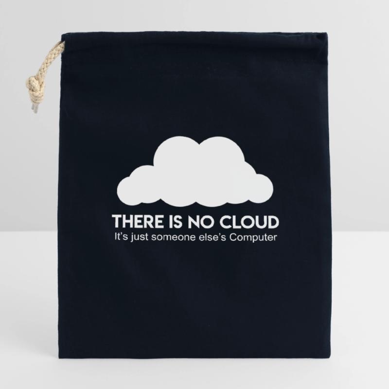 Serveur Cloud Proverbe Informaticien Coder Sac cadeau en coton avec cordon (14 x 20 cm)