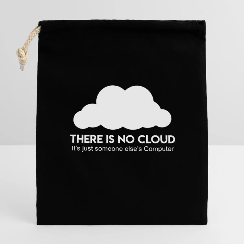 Server Cloud Saying Computer Scientist Coder Closable cotton gift bag (14x20cm)