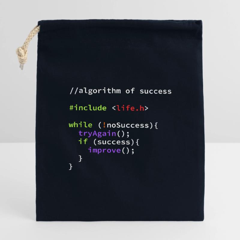 Computer Scientist Programmer Coder Hacker Code Closable cotton gift bag (14x20cm)