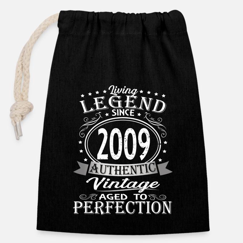 Living Legend 2009 - Closable cotton gift bag (14x20cm) - black