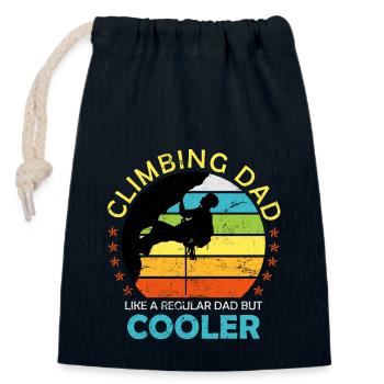 Kletter Boulder Papa Spruch Männer - Verschließbarer Geschenkbeutel aus Baumwolle (14x20cm) - Navy - Vorne