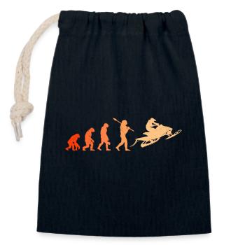 Snowmobile Evolution Snowmobile Snowmobile - Closable cotton gift bag (14x20cm) - navy - Front
