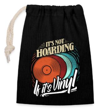 C’est Pas de la garde Si le vinyle est des plaques d’écharpe - Sac cadeau en coton avec cordon (14 x 20 cm) - noir - Devant