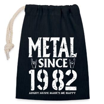 Metal Geschenk Geburstag Jahrgang 1982 - Verschließbarer Geschenkbeutel aus Baumwolle (14x20cm) - Navy - Vorne
