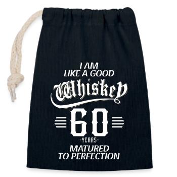 60. Geburtstag 60 Jahre Ich bin wie guter Whisky - Verschließbarer Geschenkbeutel aus Baumwolle (14x20cm) - Navy - Vorne