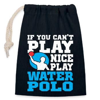 Waterpolo Schwimmen Wassersport Wasserball Trainer - Verschließbarer Geschenkbeutel aus Baumwolle (14x20cm) - Navy - Vorne