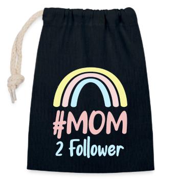 Pregnant with twins Twin Mother Mom 2022 - Closable cotton gift bag (14x20cm) - navy - Front