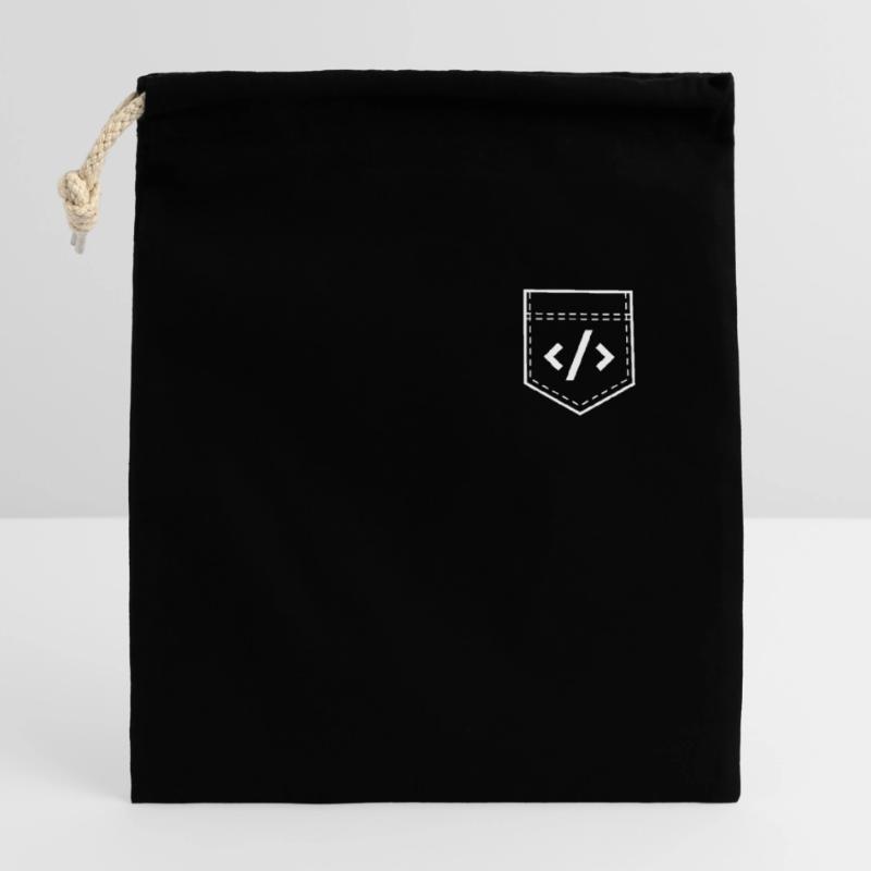 Hacking Programmer Hacker Code Coding Cadeau Sac cadeau en coton avec cordon (14 x 20 cm)