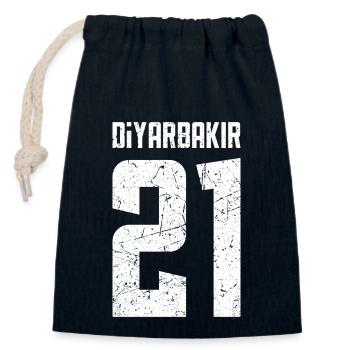 Diyarbakir 21 Türkei Turkiye Geschenk Urlaub Kurde - Verschließbarer Geschenkbeutel aus Baumwolle (14x20cm) - Navy - Vorne