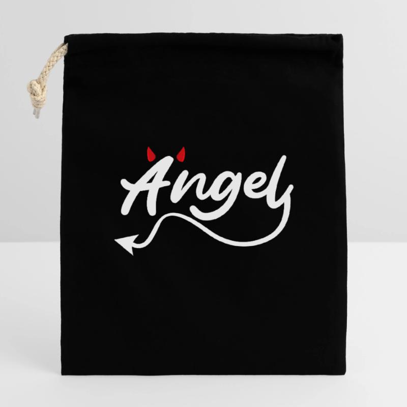 Devil Devil Angel Closable cotton gift bag (14x20cm)