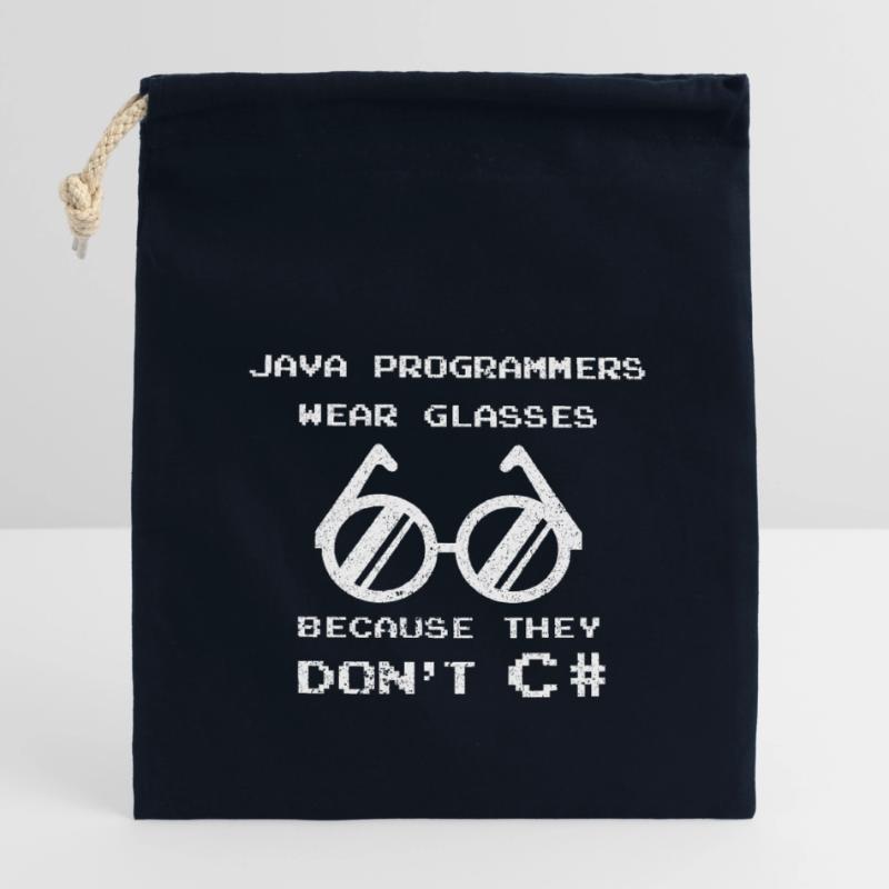 Code Encoding Coder Encoding Computer Scientist Closable cotton gift bag (14x20cm)