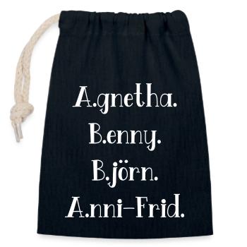 A.B.B.A. - Verschließbarer Geschenkbeutel aus Baumwolle (14x20cm) - Navy - Vorne