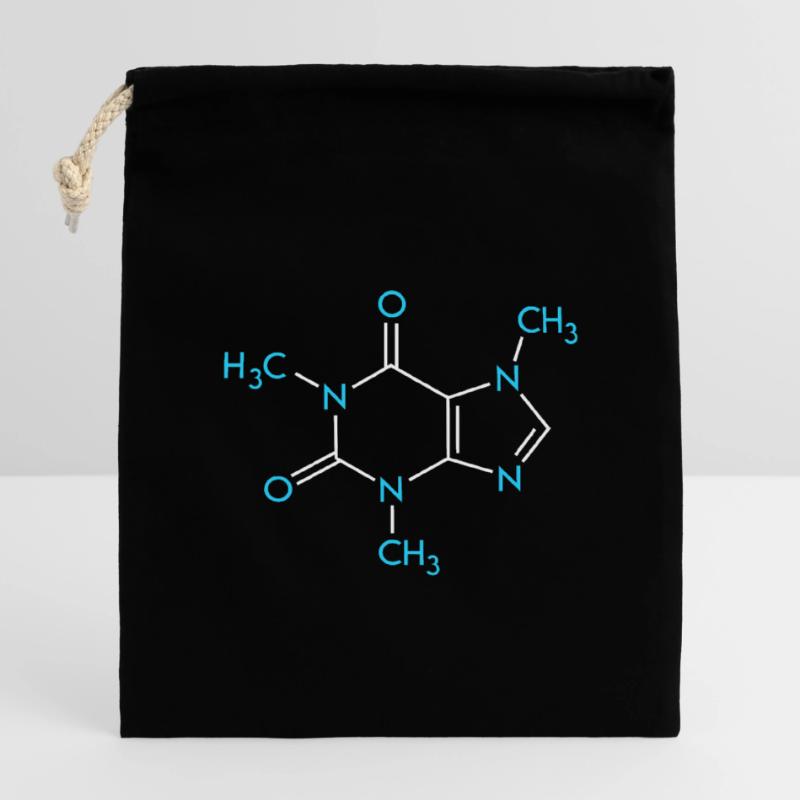 Formule de café Chimie Nerd Formule structurelle Sac cadeau en coton avec cordon (14 x 20 cm)