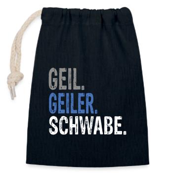 Geil Geiler Schwabe - Verschließbarer Geschenkbeutel aus Baumwolle (14x20cm) - Navy - Vorne