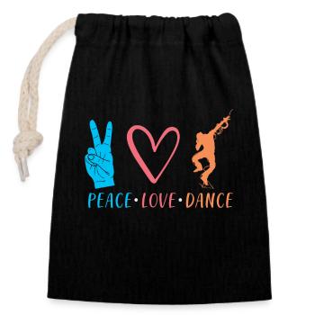 Dancing Dancer Gift - Closable cotton gift bag (14x20cm) - black - Front