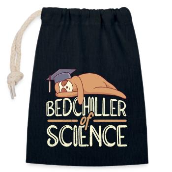 Bedchiller of Science Bachelorabschluss Bachelor - Verschließbarer Geschenkbeutel aus Baumwolle (14x20cm) - Navy - Vorne