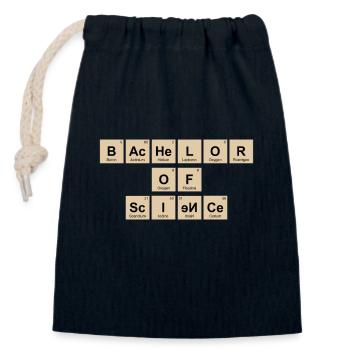 Bachelorabschluss Bachelor of Science Bachelor - Verschließbarer Geschenkbeutel aus Baumwolle (14x20cm) - Navy - Vorne