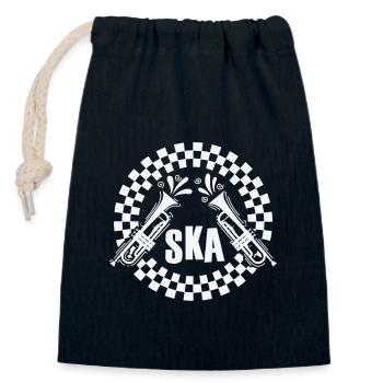 Ska Trompete Old School Jazz Musikstil - Verschließbarer Geschenkbeutel aus Baumwolle (14x20cm) - Navy - Vorne