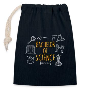 Bachelor of Science Bachelor - Verschließbarer Geschenkbeutel aus Baumwolle (14x20cm) - Navy - Vorne