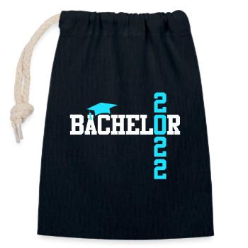 Bachelor Abschluss 2022 - Verschließbarer Geschenkbeutel aus Baumwolle (14x20cm) - Navy - Vorne