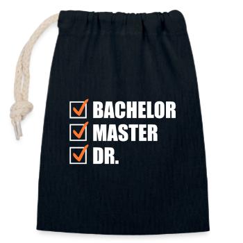 Doctorat 2022 Thèse de doctorat - Sac cadeau en coton avec cordon (14 x 20 cm) - bleu marine - Devant