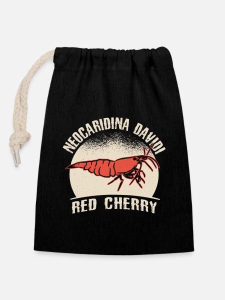 Crevettes naines Crevettes Crevettes Aquascaper Aquascaper Aquastry - Sac cadeau en coton avec cordon (14 x 20 cm) - noir