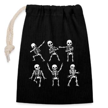 Halloween Radiologe Radiologen Radiologie Skelett - Verschließbarer Geschenkbeutel aus Baumwolle (14x20cm) - Schwarz - Vorne