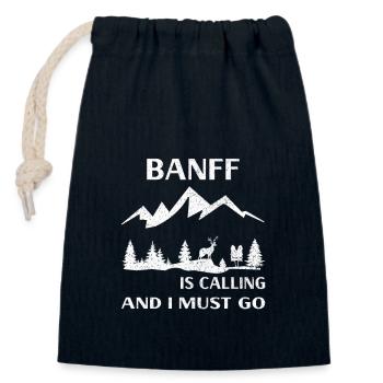 Banff National Park - Closable cotton gift bag (14x20cm) - navy - Front