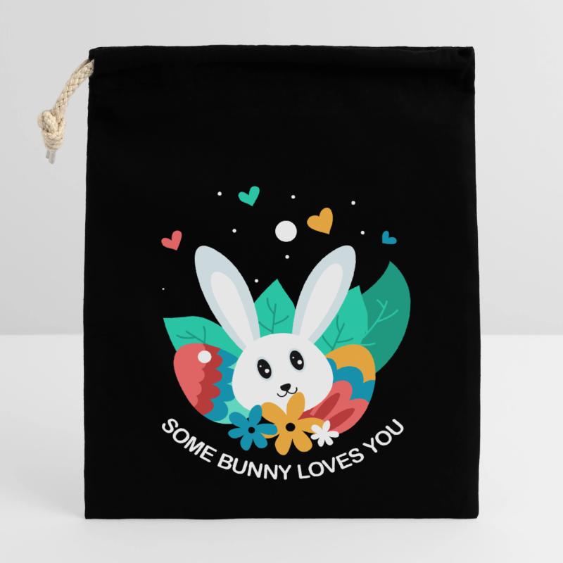 Easter Easter Easter Eggs Closable cotton gift bag (14x20cm)