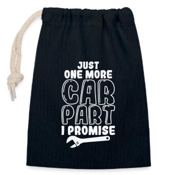 Just One more Car Part I promise Mechanic - Closable cotton gift bag (14x20cm) - navy - Front