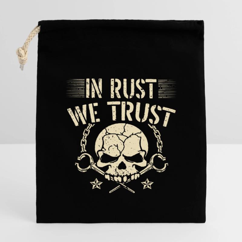 In Rust we rely on Blacksmith Bladesmith Closable cotton gift bag (14x20cm)