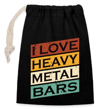 I love Heavy Metal Blacksmith Bladesmith - Closable cotton gift bag (14x20cm) - black - Front