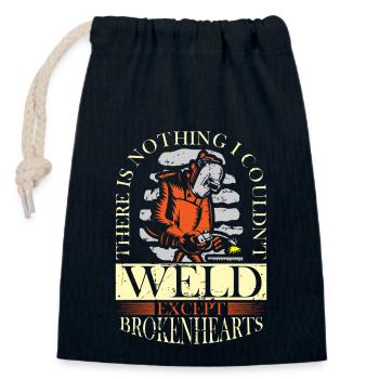 Welders Gifts, Funny Welder Welder Shirt, Welding - Closable cotton gift bag (14x20cm) - navy - Front