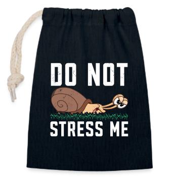 Ne me faites pas de vêtements Stress Runner Marathon - Sac cadeau en coton avec cordon (14 x 20 cm) - bleu marine - Devant
