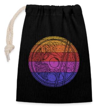 Ramen - Closable cotton gift bag (14x20cm) - black - Front