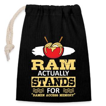 Ramen Access Memory | Ramen Lover Shirt | Ramen - Closable cotton gift bag (14x20cm) - black - Front