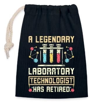 A legendary laboratory technologist has retired - Verschließbarer Geschenkbeutel aus Baumwolle (14x20cm) - Navy - Vorne