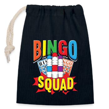 Bingo Squad - Verschließbarer Geschenkbeutel aus Baumwolle (14x20cm) - Navy - Vorne