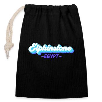 Voyage de vacances Egypte Mer Rouge Elphinstone - Sac cadeau en coton avec cordon (14 x 20 cm) - noir - Devant
