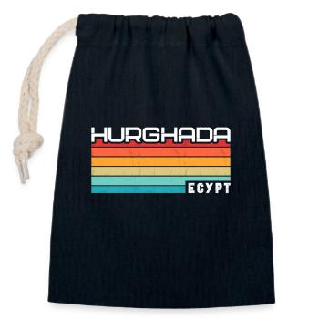 Voyage de vacances Egypte Mer Rouge Hurghada - Sac cadeau en coton avec cordon (14 x 20 cm) - bleu marine - Devant