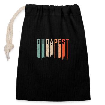 Budapest Ungarn Reise - Verschließbarer Geschenkbeutel aus Baumwolle (14x20cm) - Schwarz - Vorne