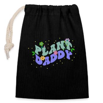 Plant Daddy Fleurs Assorties, Floraison Thème Floral - Sac cadeau en coton avec cordon (14 x 20 cm) - noir - Devant