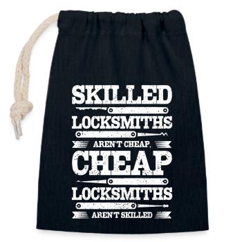 Skilled locksmiths aren't cheap - Verschließbarer Geschenkbeutel aus Baumwolle (14x20cm) - Navy - Vorne