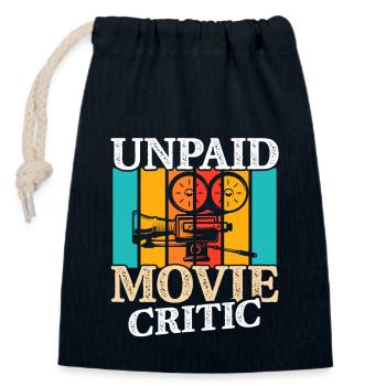 Film Critic Filmmaker Cinematographer - Closable cotton gift bag (14x20cm) - navy - Front