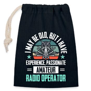Amateur Spectrum Hobbyist Radio Analyzer - Closable cotton gift bag (14x20cm) - navy - Front