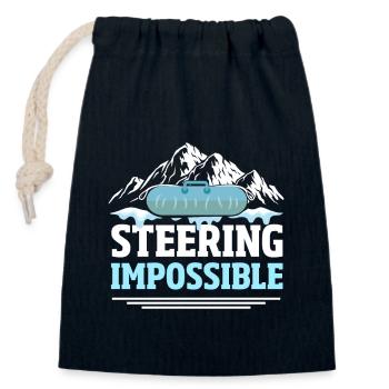 Snow Tubing Eistube - Verschließbarer Geschenkbeutel aus Baumwolle (14x20cm) - Navy - Vorne