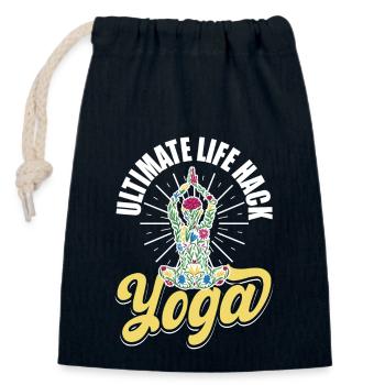 Zen Yoga Achtsamkeit Buddhist - Verschließbarer Geschenkbeutel aus Baumwolle (14x20cm) - Navy - Vorne